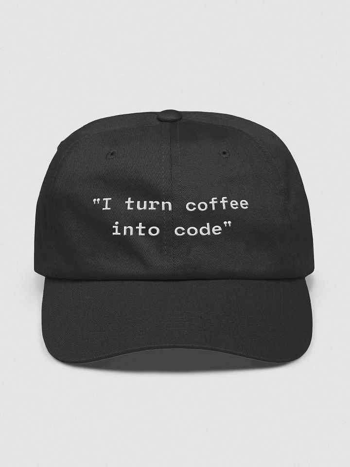"I turn coffee into code" Dad Hat product image (3)
