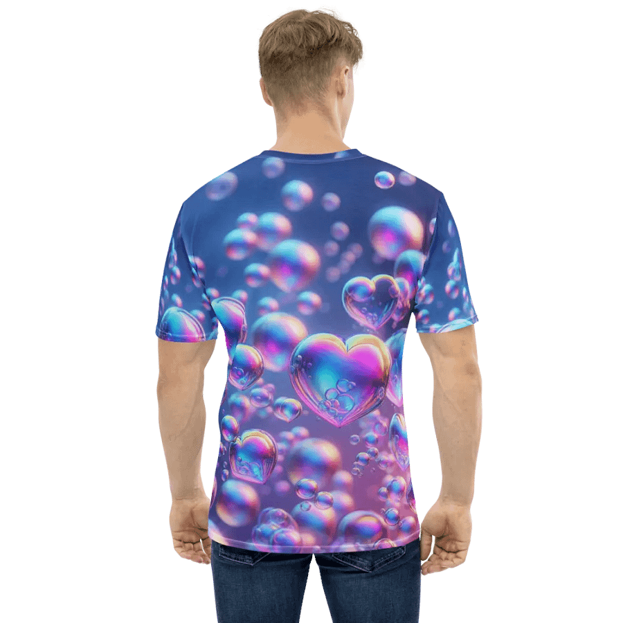 Prismatic Bubble Bliss Tee - Shimmering Dreamscape Art product image (2)
