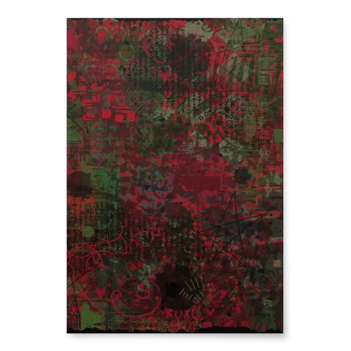 Red Green Grunge Wrapping Paper product image (2)