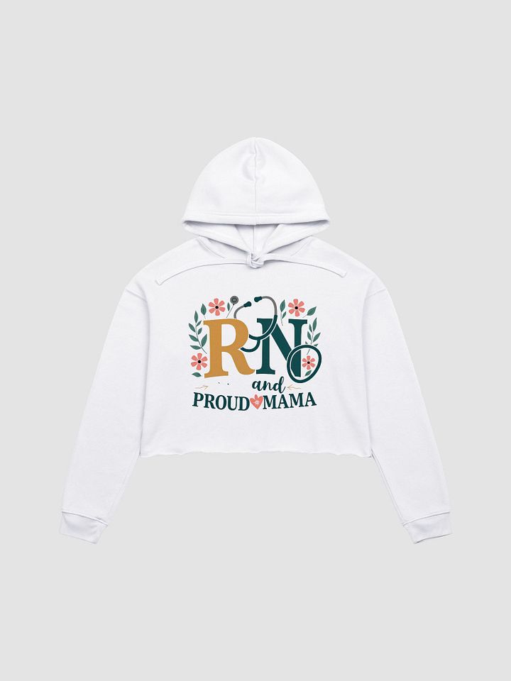 RN and PROUD MAMA Floral Crop Hoodie product image (4)