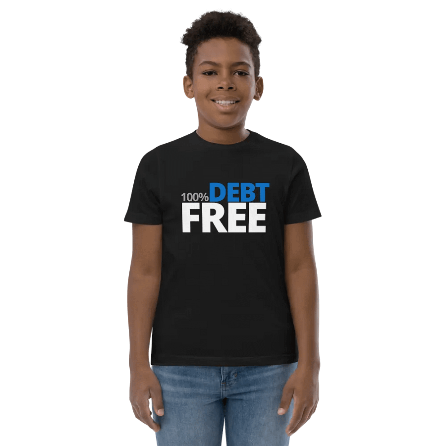 100% Debt Free Kids Tshirt product image (1)