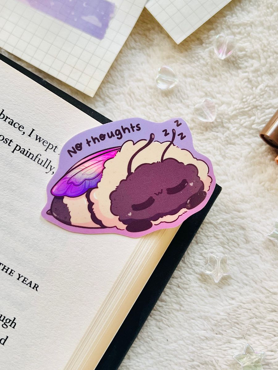 No Thoughts Bee Holographic Sticker product image (4)