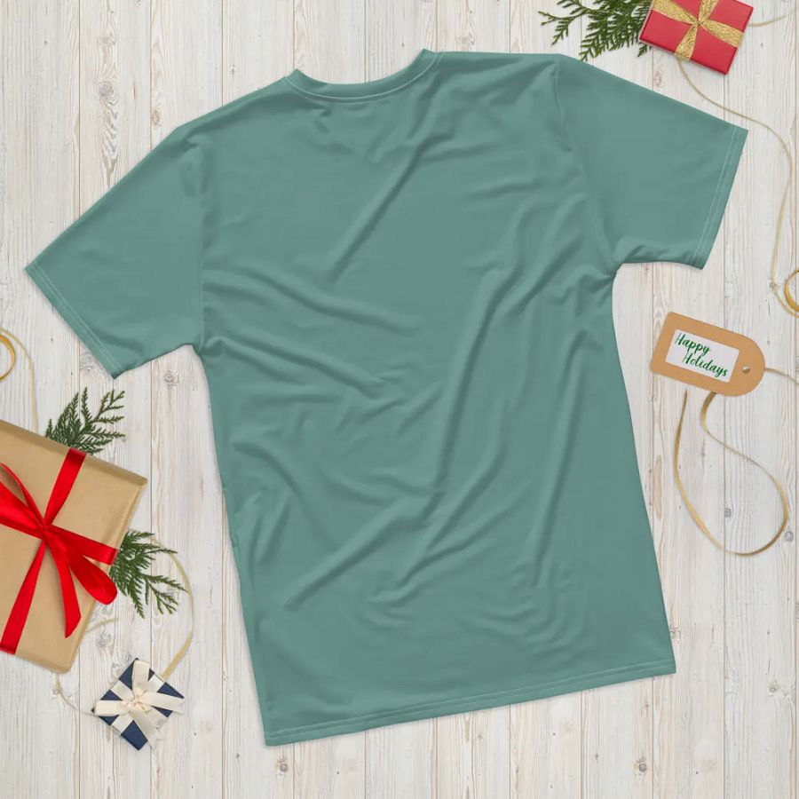 Plain Medium Teal Green Soft Summer Men's Crewneck Polyester Heavyweight Premium T-Shirt by Treasure Pie product image (12)