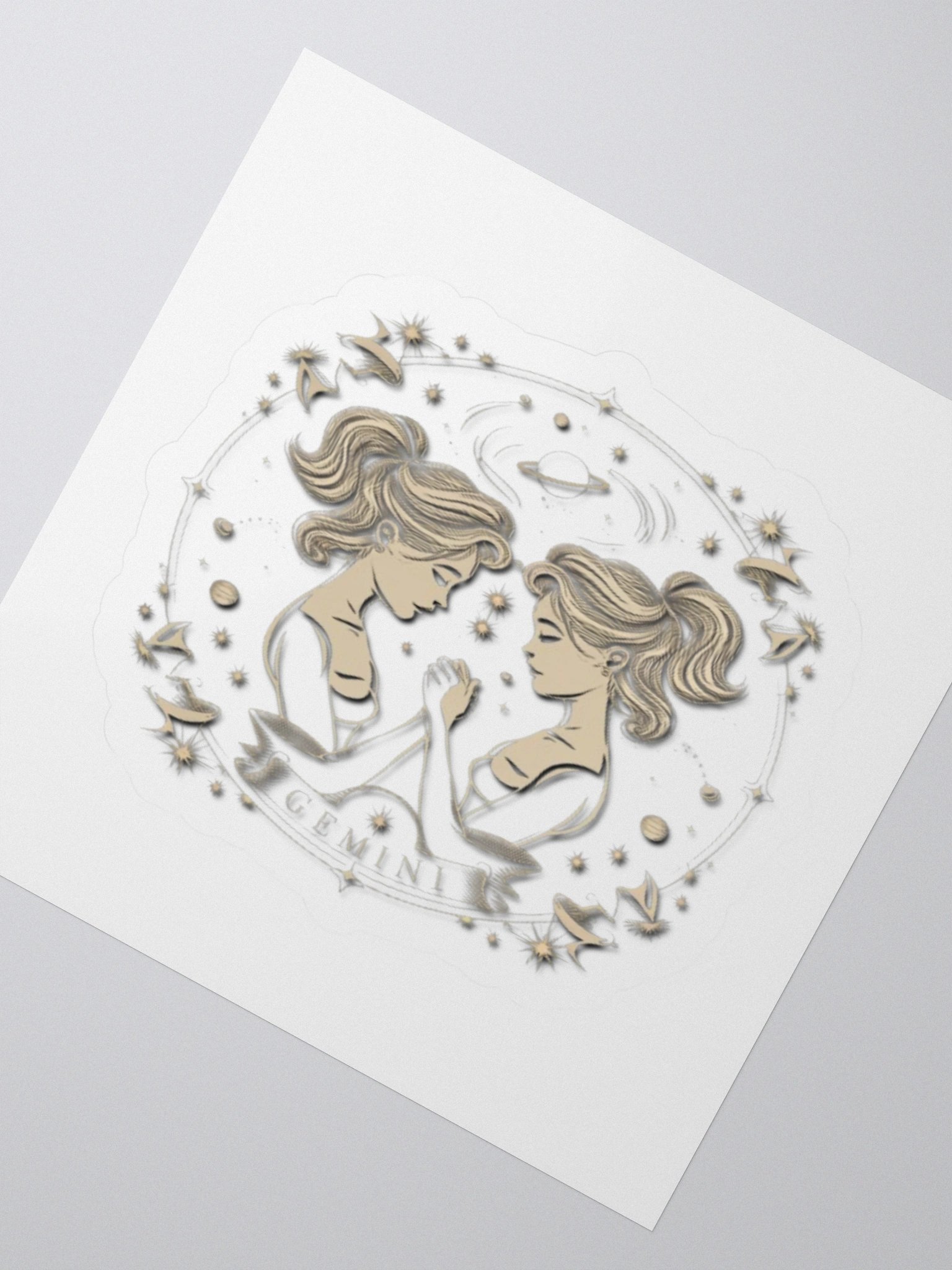 Gemini Celestial Kiss-Cut Sticker product image (5)