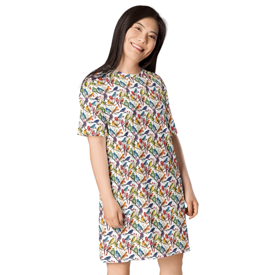 Multi Coloured Birds Dress product image (8)