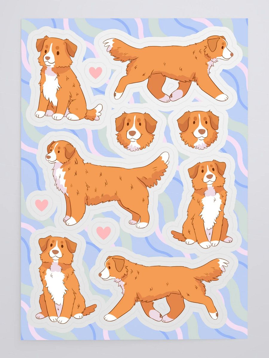 Nova Scotia Duck Tolling Retriever - Dog Illustration Sticker Sheet product image (4)
