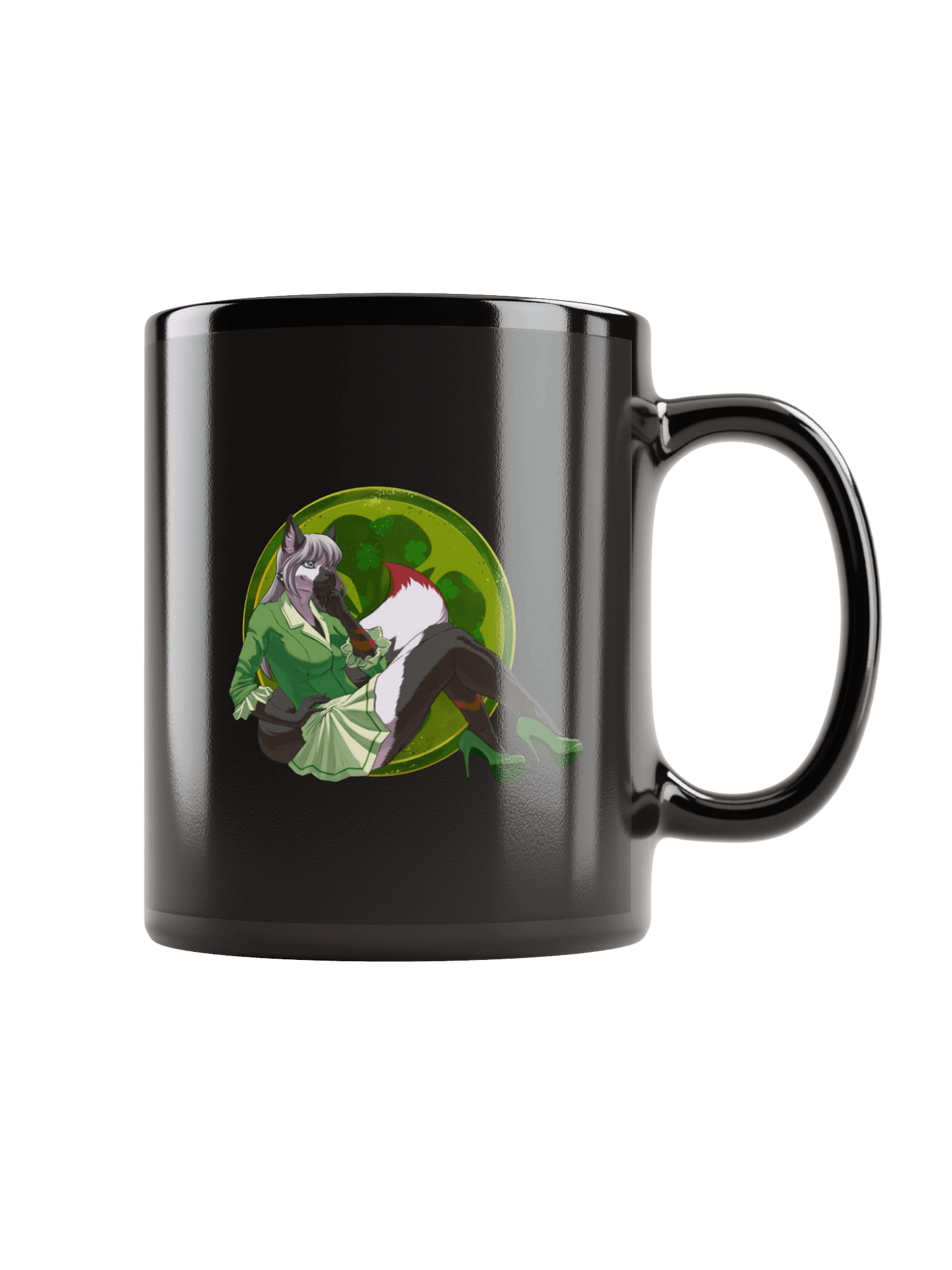 Raine Irish Pinup Chrome Mug (Black) product image (1)