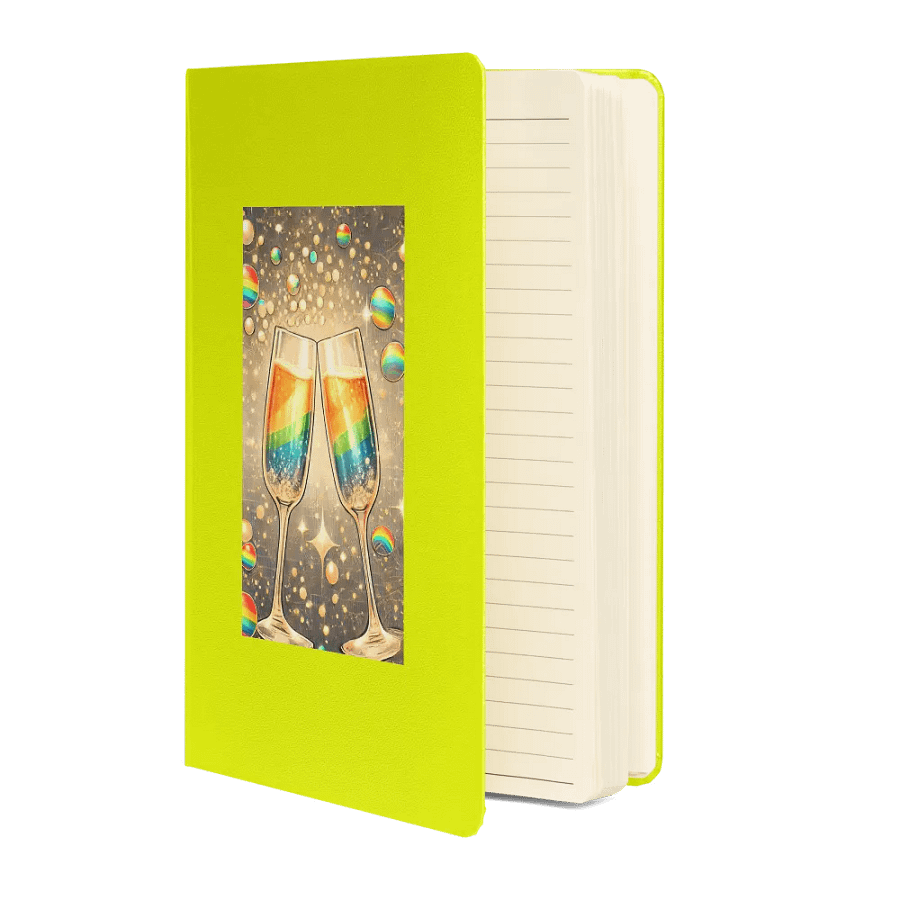 Rainbow Champagne Celebration Journal / Guestbook - LIME product image (3)