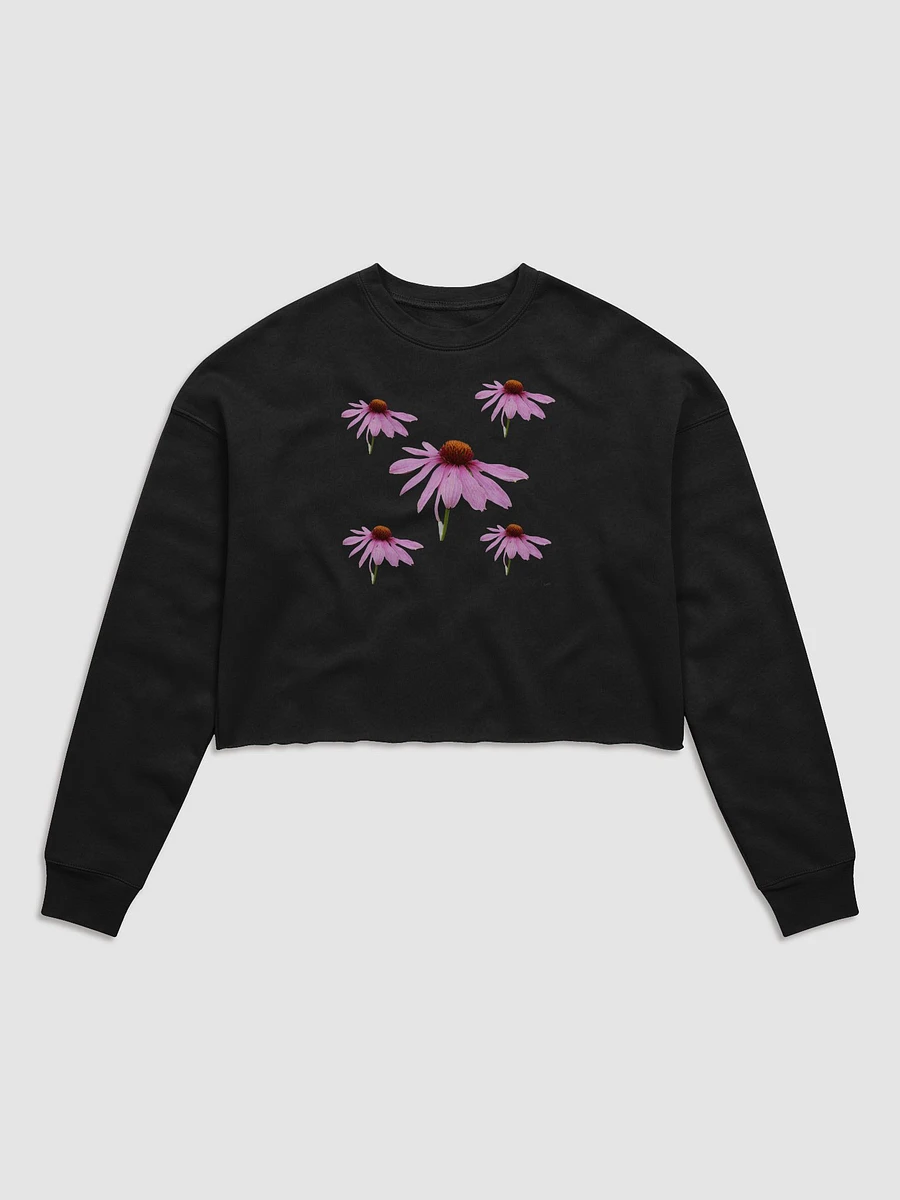 Pink Cone Flower Women's Fleece Cropped Sweatshirt product image (1)