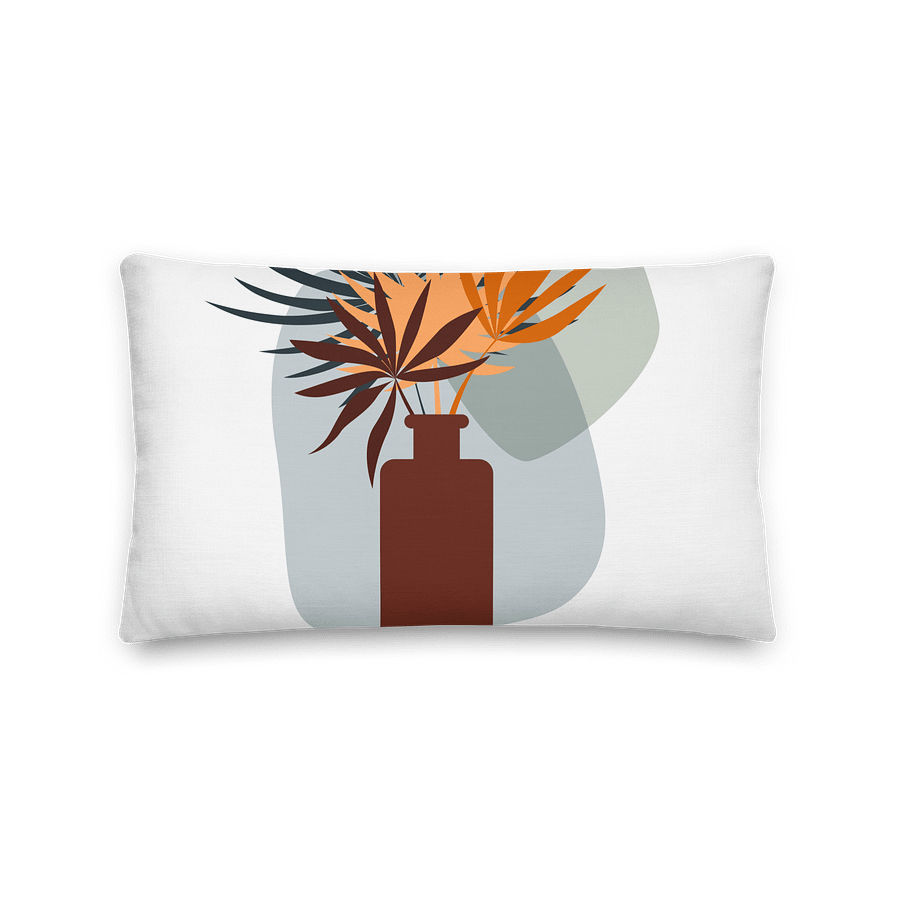 Stylized Vase and Leaves All-Over Print Pillow product image (2)