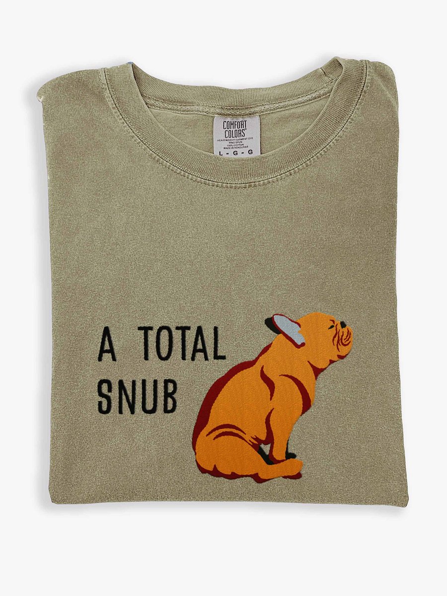 A Total Snub T-Shirt(Embroidered) of a French Bulldog(Tan) product image (1)