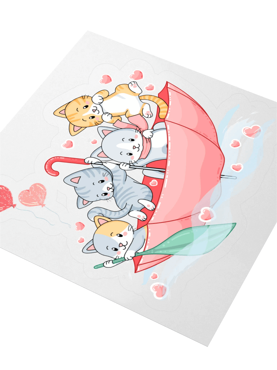 Whimsical Cat Adventure Stickers product image (9)