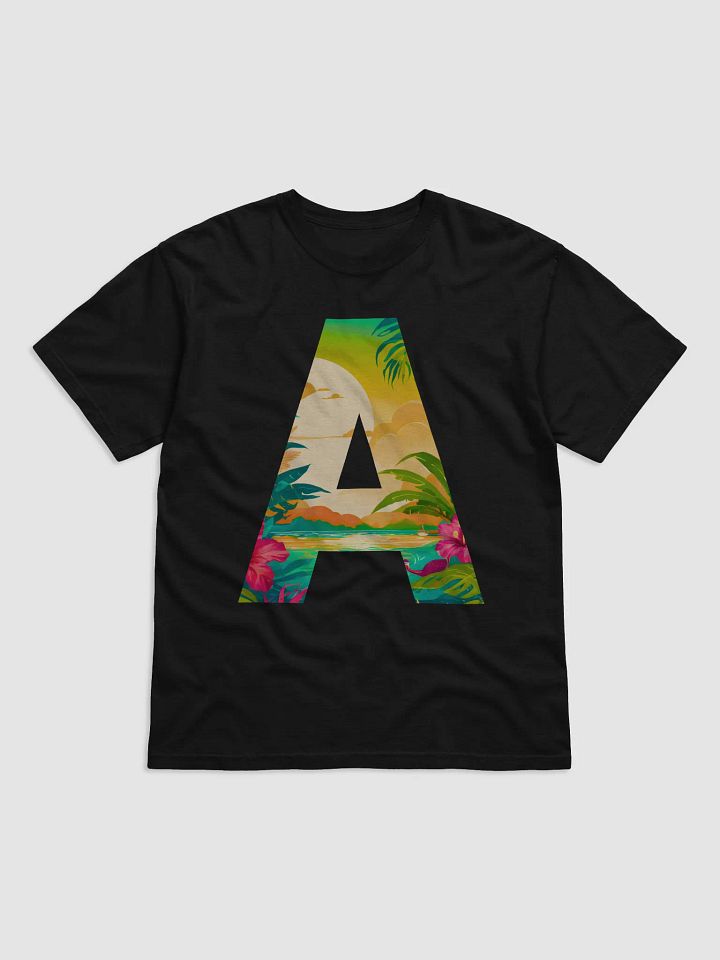 Tropical Sunset Paradise T-Shirt (Letter-A) product image (1)