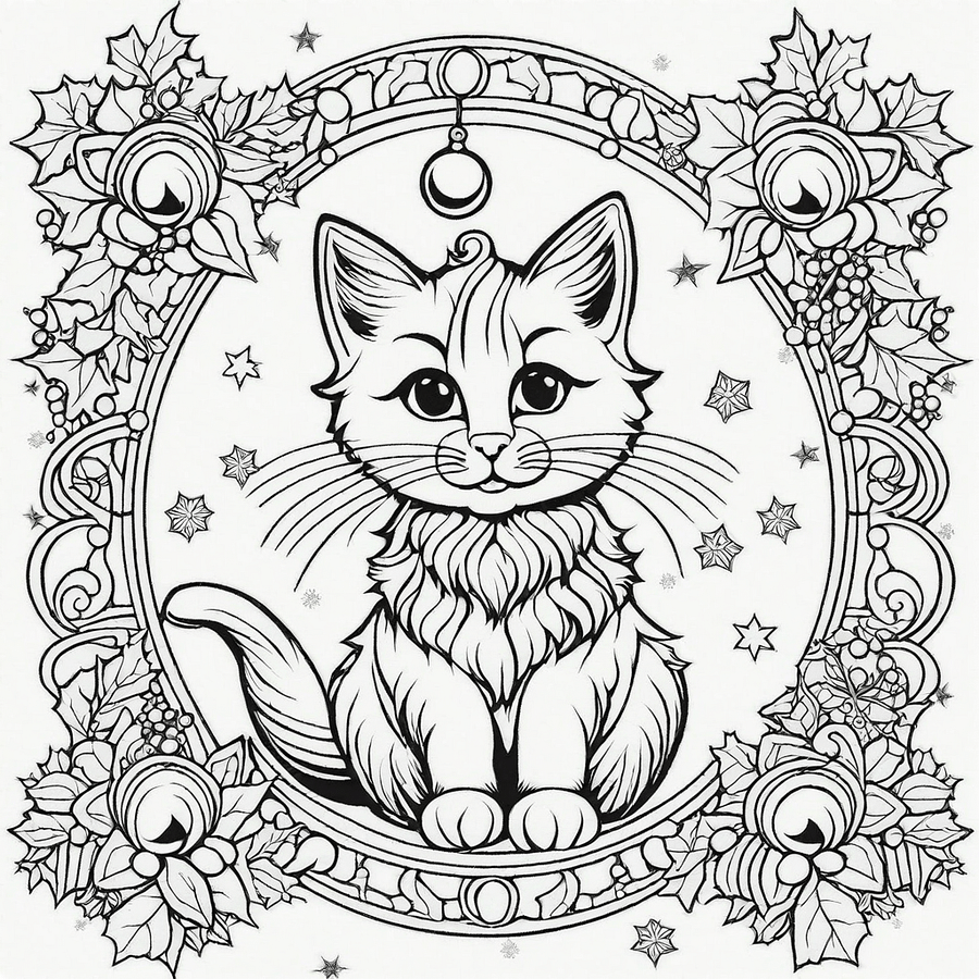 CHRISTMAS CATS - Colouring for Cat Lovers - BOOK TWO product image (5)