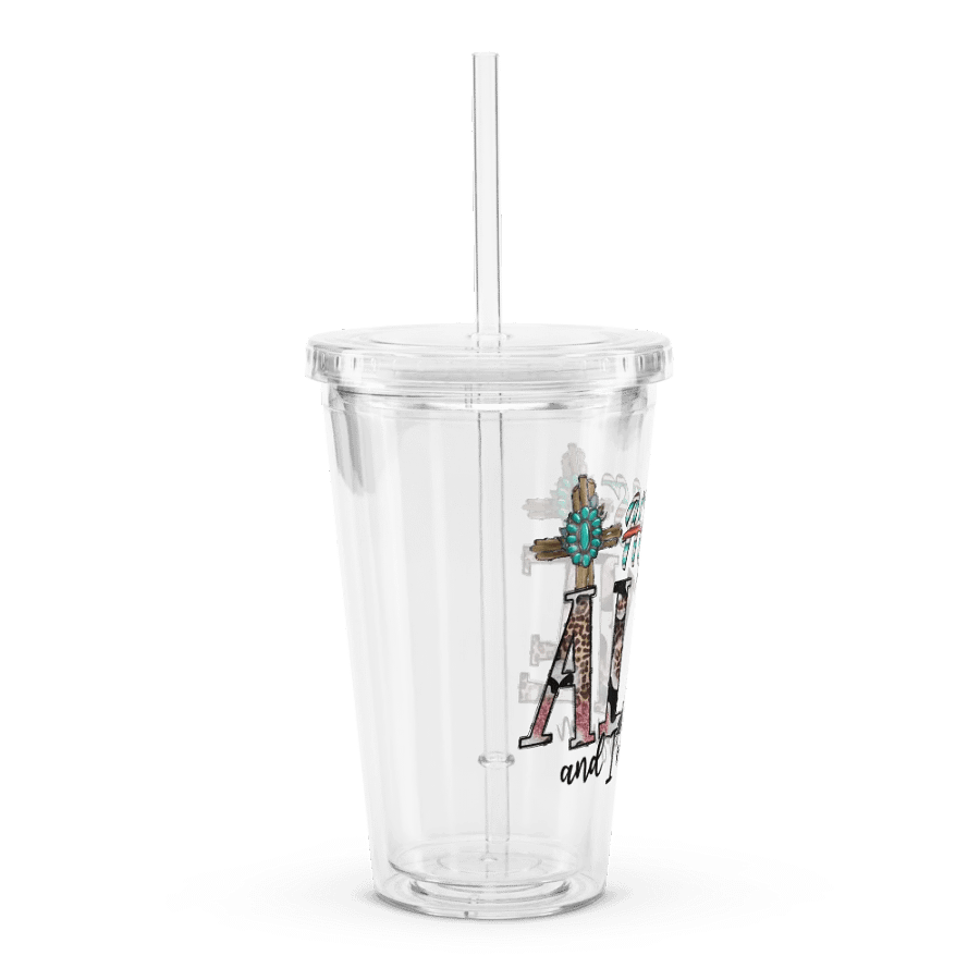 He Is Alive & I'm Forgiven - Double Wall Clear Plastic Tumbler product image (3)