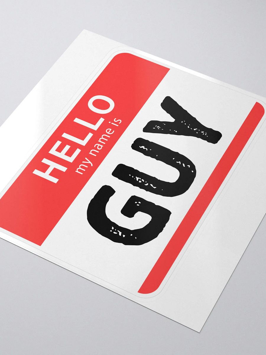 Hello my name is Guy sticker product image (3)