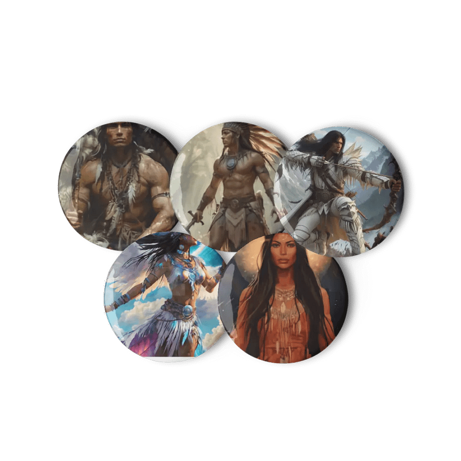 the Spiritual wolf feather pictures pins product image (11)