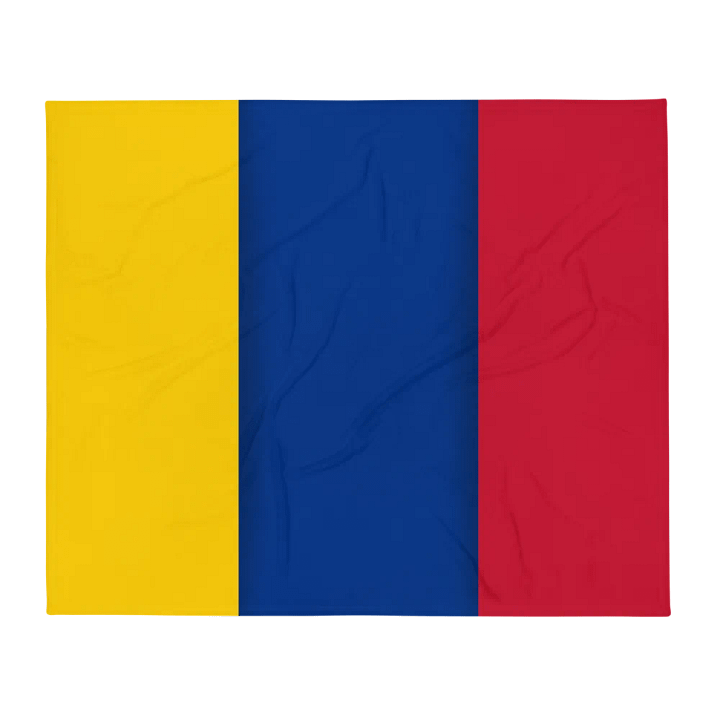 Yellow Blue Red Flag Colored Throw Blanket product image (2)