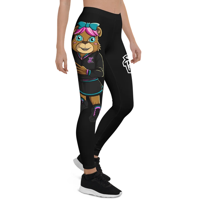 Standing Girl Bear Black All-Over Print Leggings product image (1)