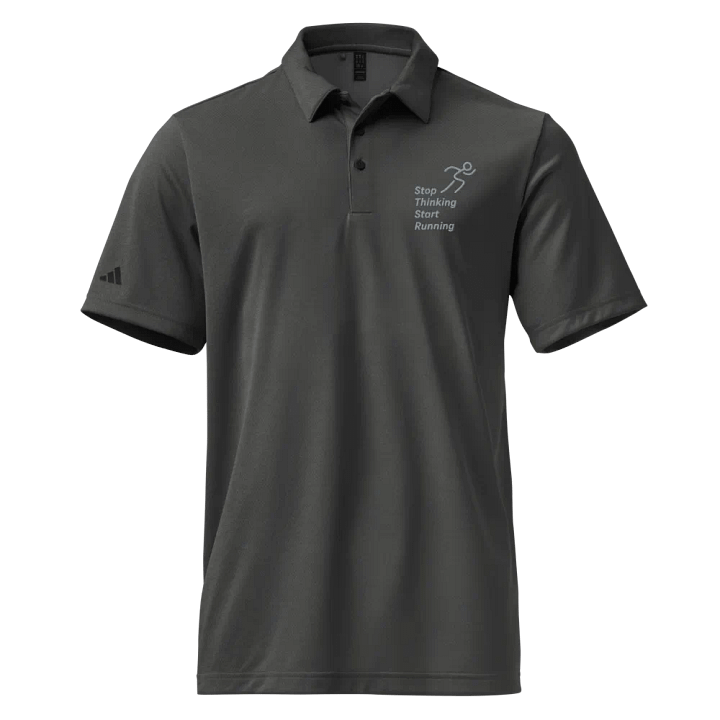 Adidas Black Melange Motivational Polo Shirt product image (1)