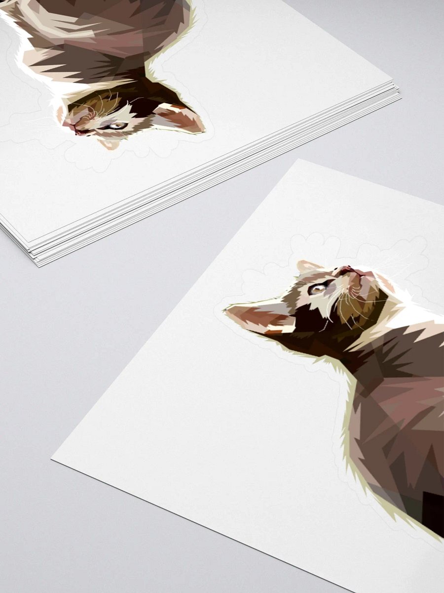 Geometric Black Cat Kiss Cut Stickers product image (4)