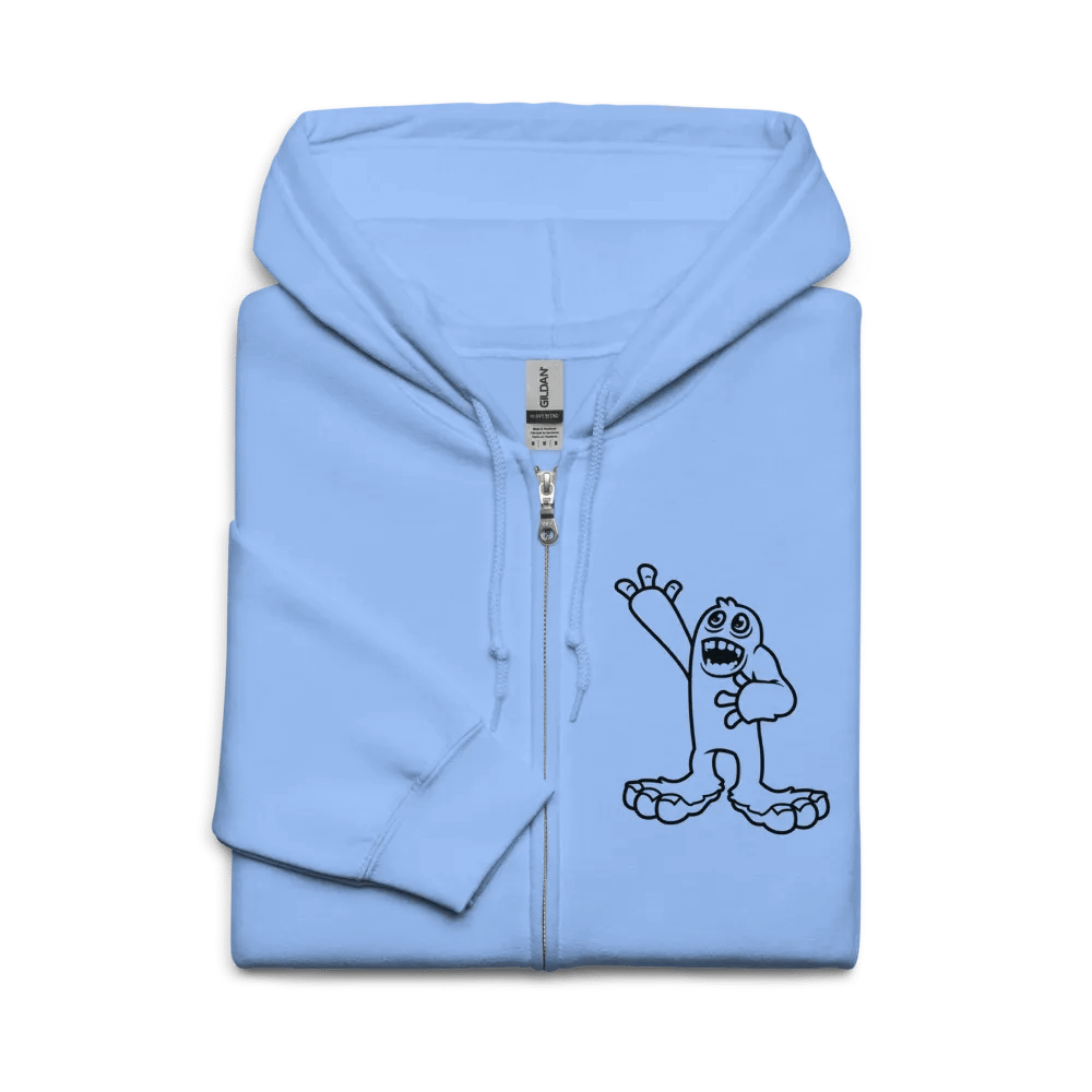 Mammott (Black on Light) Zip-up Hoodie product image (3)