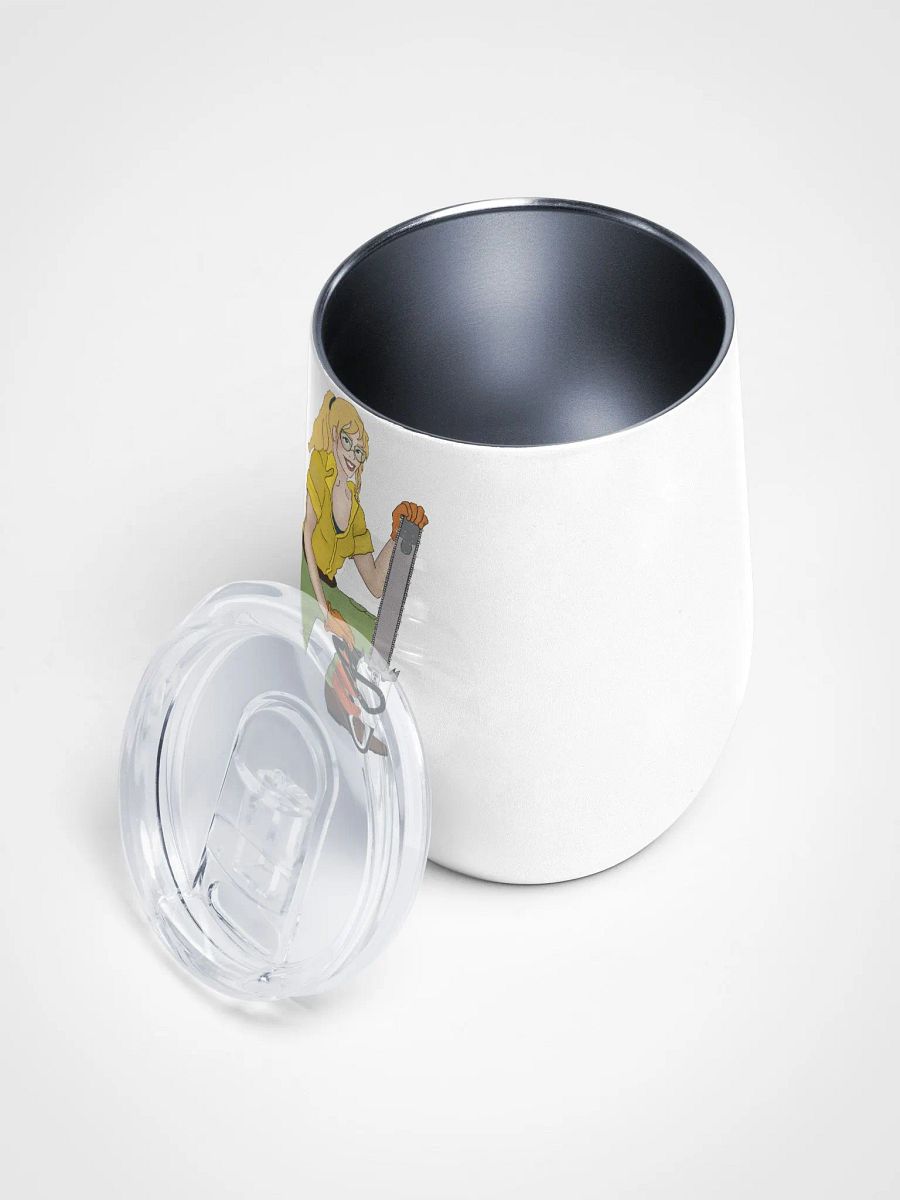 Blonde Chainsaw Pinup Wine Tumbler product image (3)