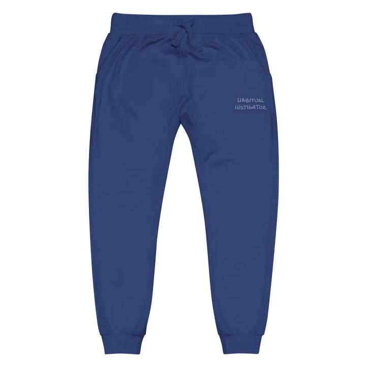 HABITUAL INSTIGATOR (electric design) embroidered fleece joggers product image (14)