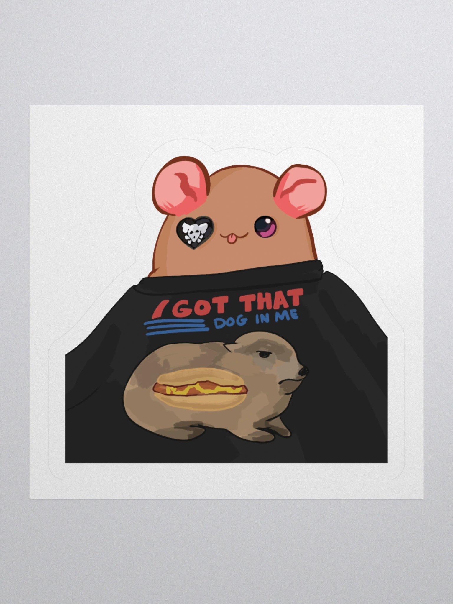 Potato Rat Dog In Me Kiss Cut Sticker product image (1)