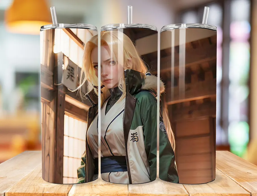 Tsunade 20 oz Stainless Steel Tumbler – Naruto Legendary Sannin Design product image (1)