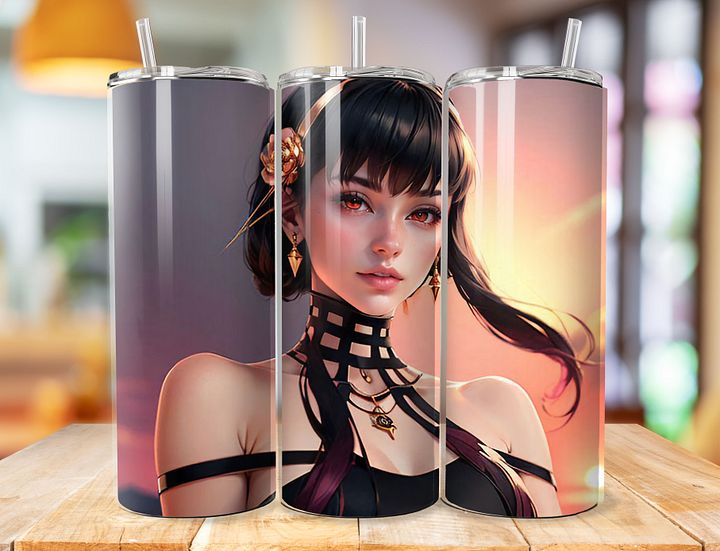 Yor Forger 20 oz Stainless Steel Tumbler – Spy x Family Thorn Princess Design product image (1)