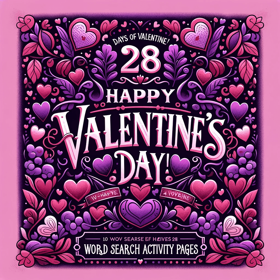 28 Days Of Valentine Word Search product image (1)
