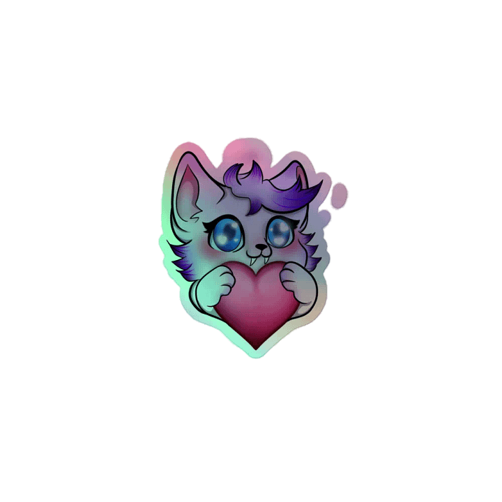 Magical Wolf Love Holographic Sticker product image (1)