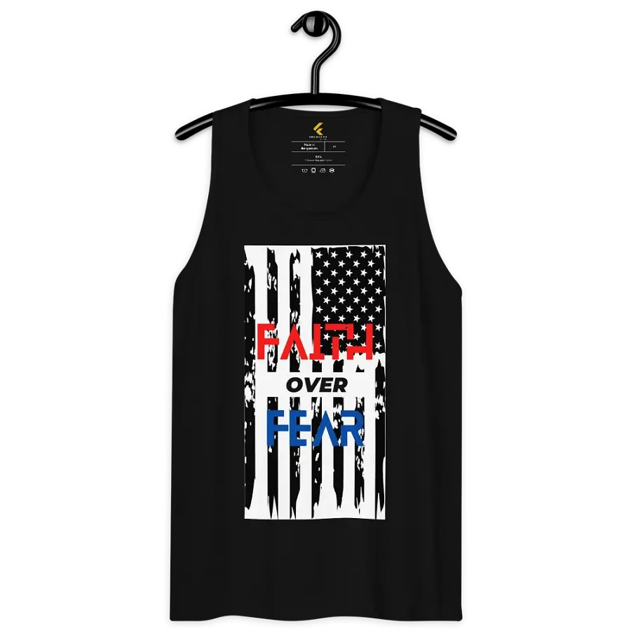Faith Over Fear Patriotic Tank Top product image (9)