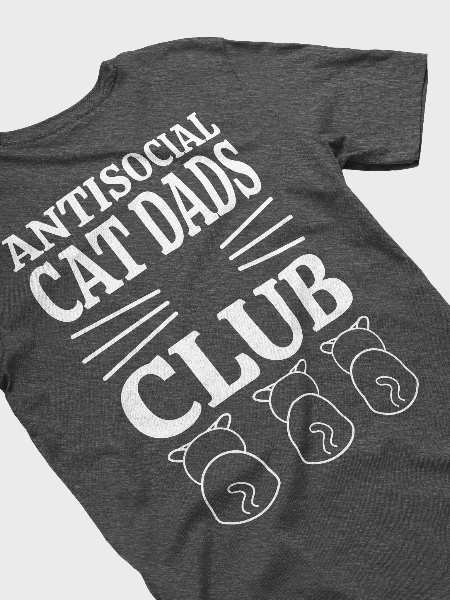 Antisocial Cat Dads Club 3 (Back Print) - Unisex Adult Super Soft Lightweight T-shirt product image (3)