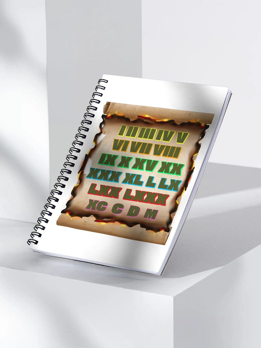 Roman Numeral Artistic Design Spiral Notebook product image (3)