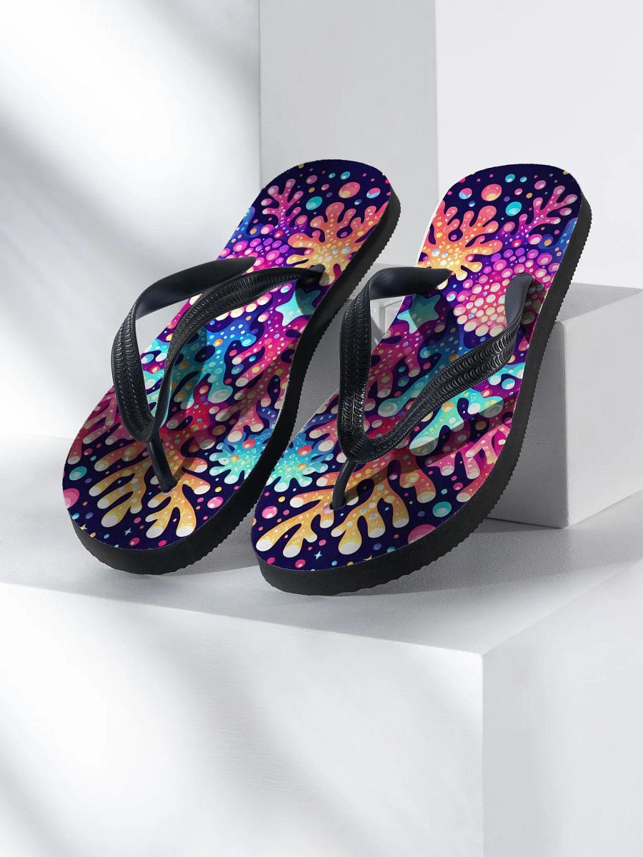 Colorful Coral Flip Flops product image (2)