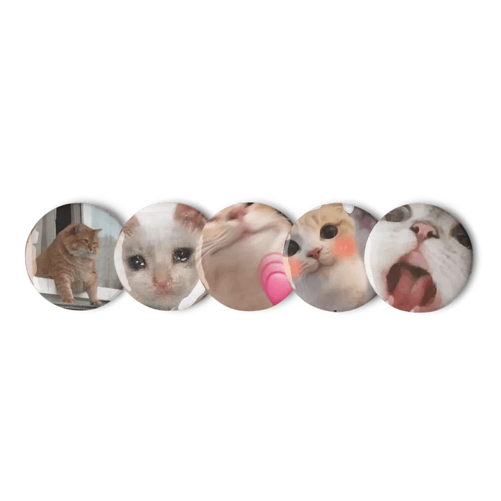 Set of Pin Buttons: Meme Cats 22 product image (3)