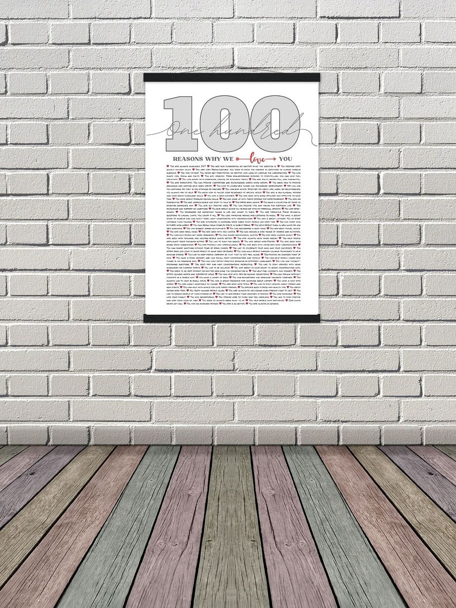100 Reasons Why We Love You Canva Template product image (7)
