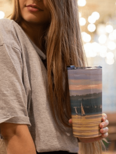 Sunset Lake Sailing, 20 oz Stainless Steel Tumbler product image (1)