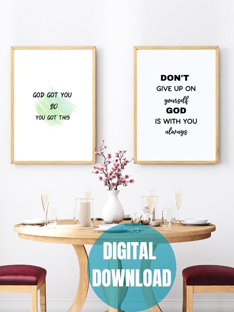 Christian Motivation Printable Wall Art. product image (3)