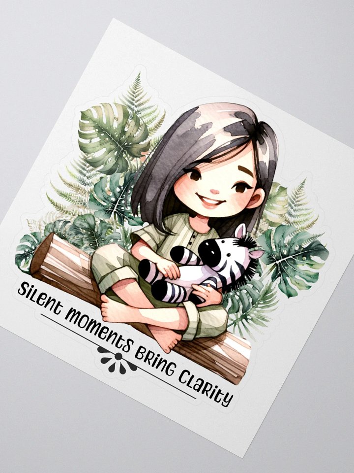 Silent moments bring clarity: vinyl sticker product image (2)