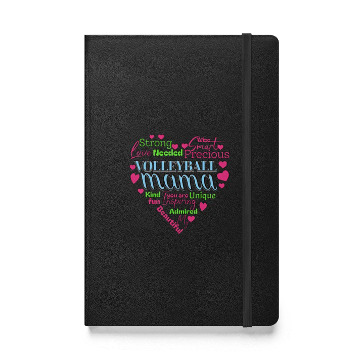 Heart Volleyball Mama Words Hardcover Notebook product image (1)