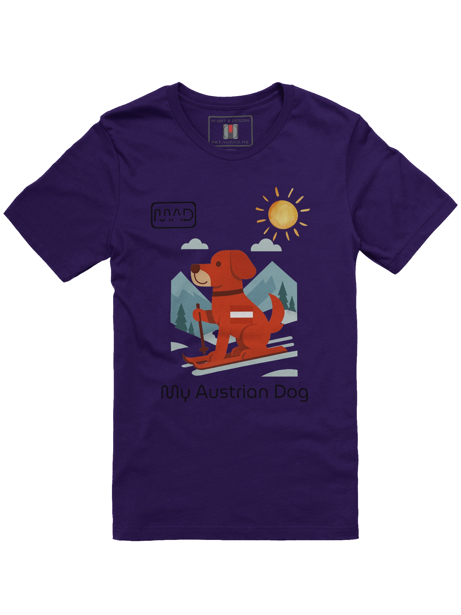 Alpine Pup – Austrian Ski Adventure Tee – MAD Style - M-Art & Design product image (4)