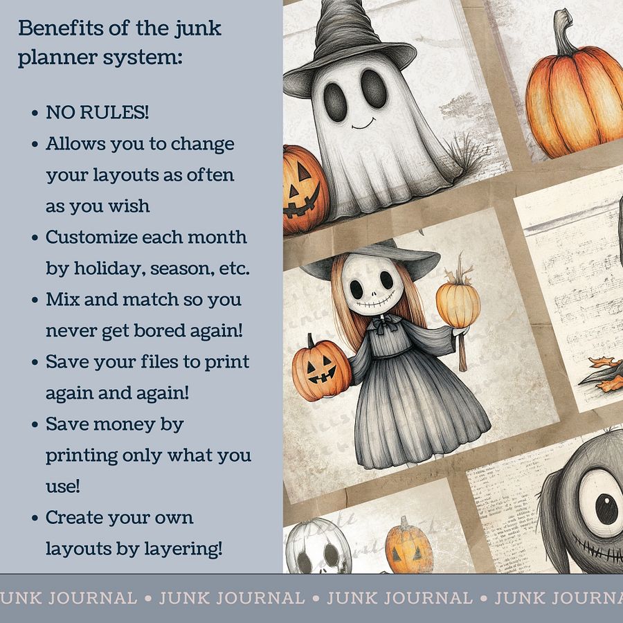 Spooky Halloween - Digital Papers V7- Commercial Use product image (4)