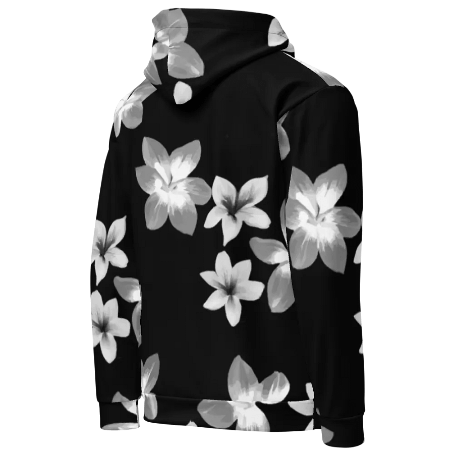 Volcanic Ash Caribbean Flower Print | Relaxed Fit Unisex Hoodie product image (3)