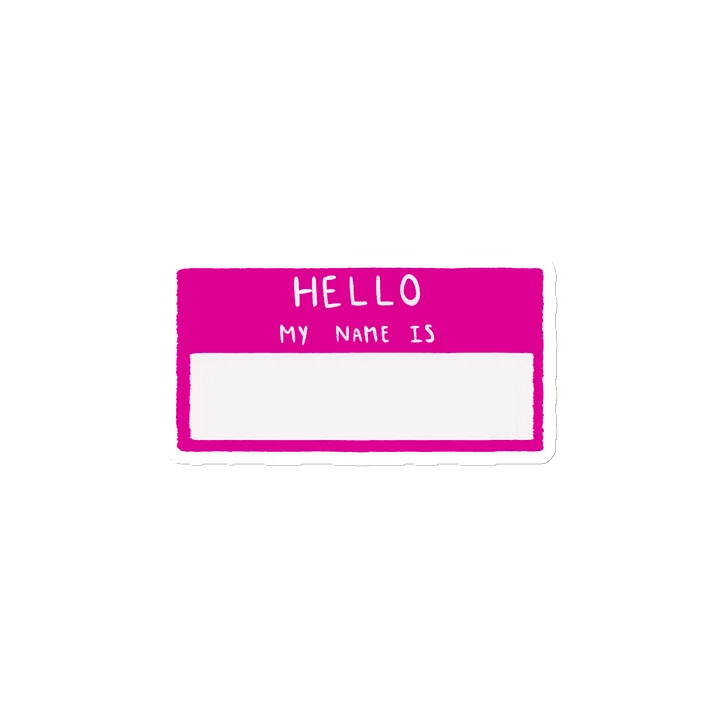 Name Tag Magnet: Pink Block product image (2)