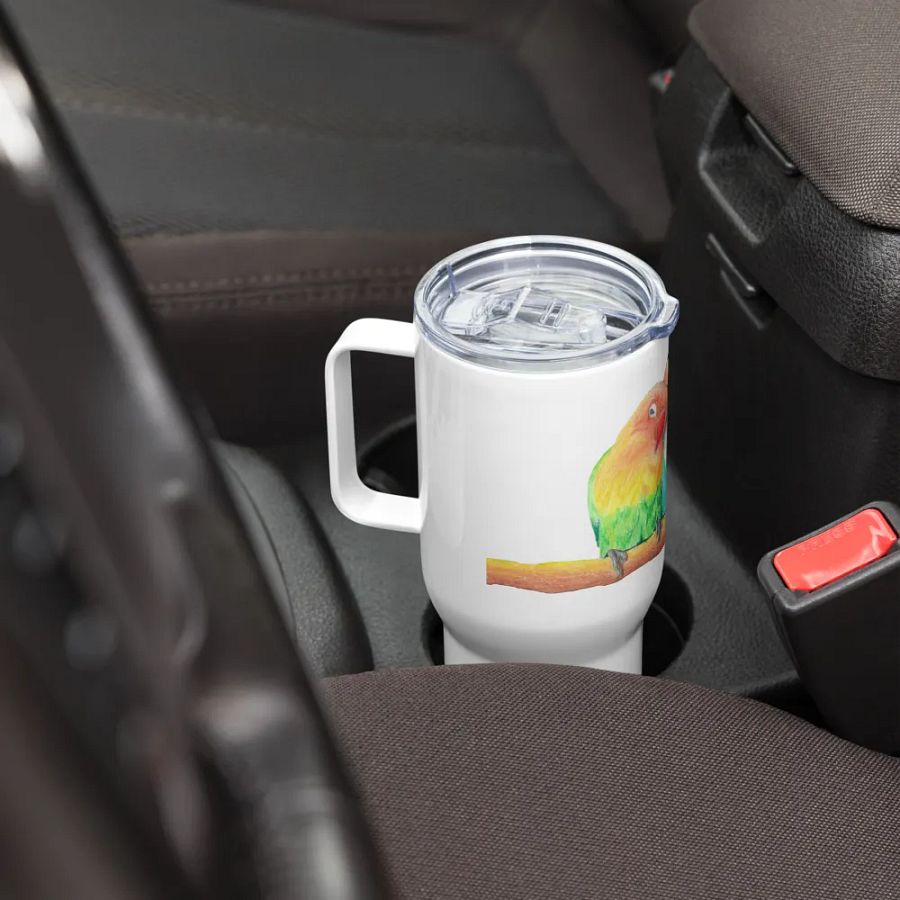Lovebirds Drawing Travel Cup product image (8)