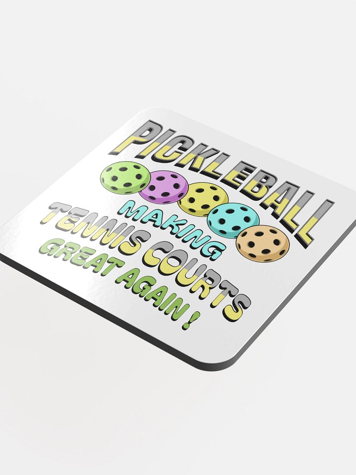 Pickleball Making Tennis Courts Great Again Paradise Coaster Set product image (1)