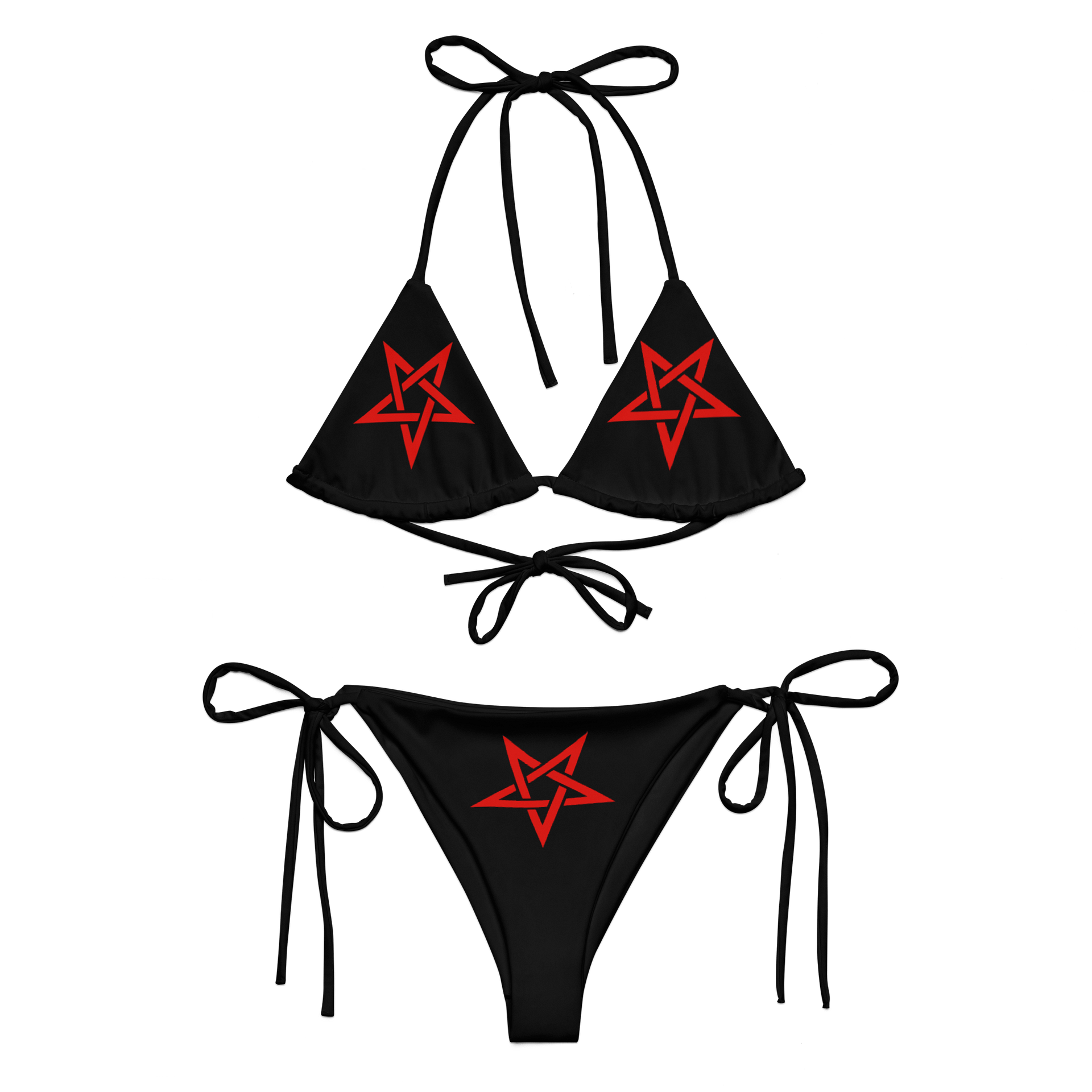 Evil Doll Pentagram String Bikini Set product image (1)